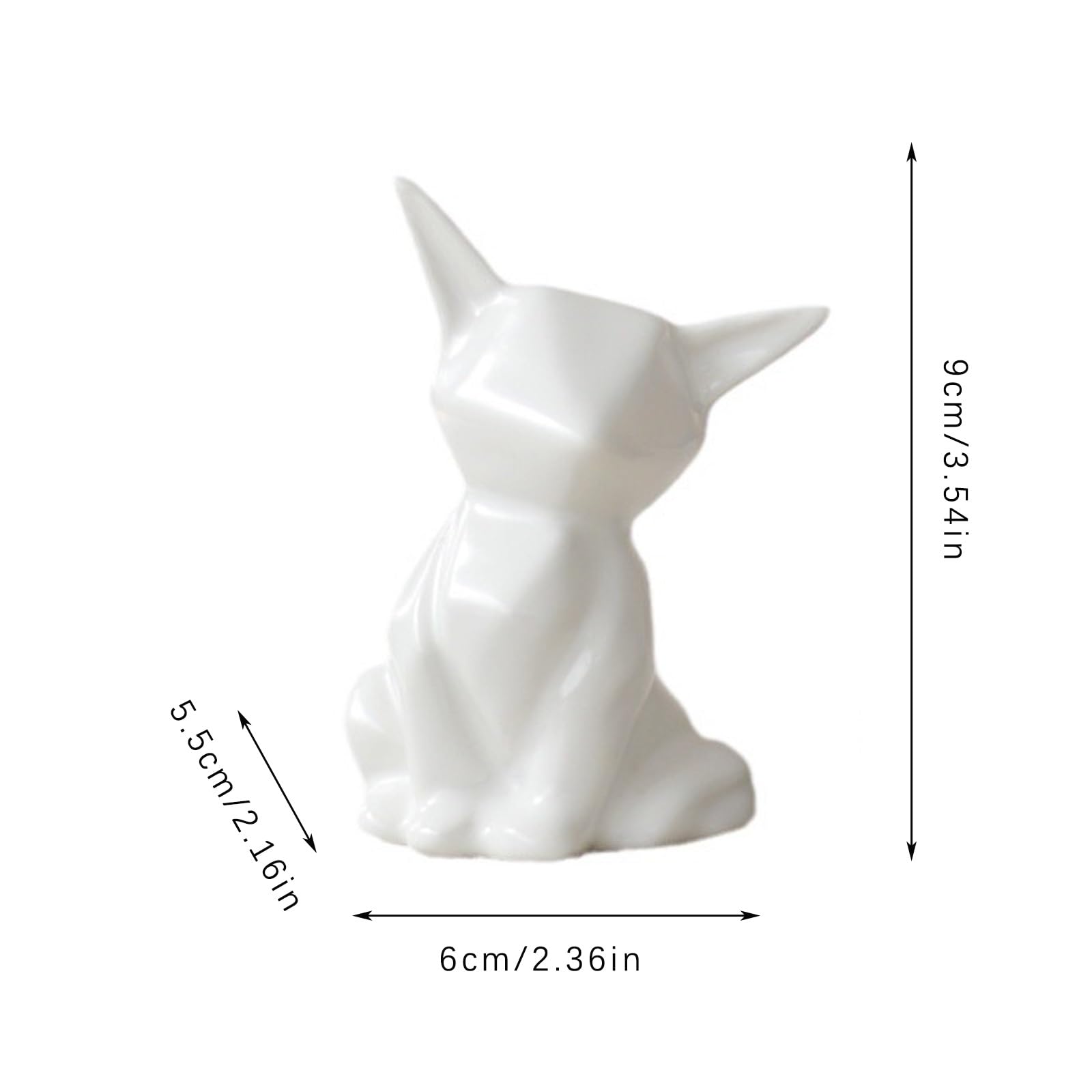Amazon.com: Modern Geometric Fox Statue, Origami Irregular Ceramic